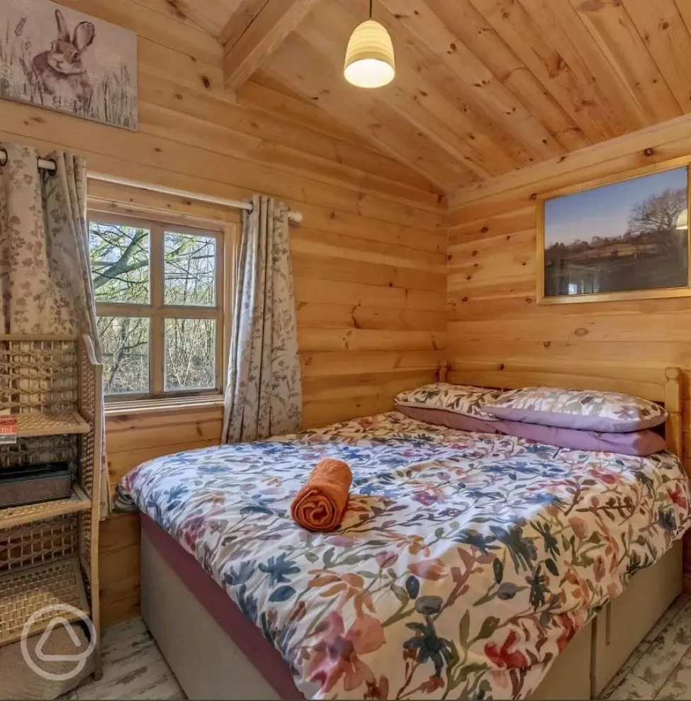 Woodland lodge bedroom