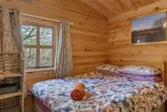 Woodland lodge bedroom