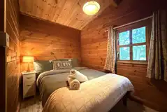 Woodland lodge double bedroom Woodland lodge double bedroom