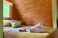 Glamping pod double bed with bedding and towels provided Glamping pod double bed with bedding and towels provided