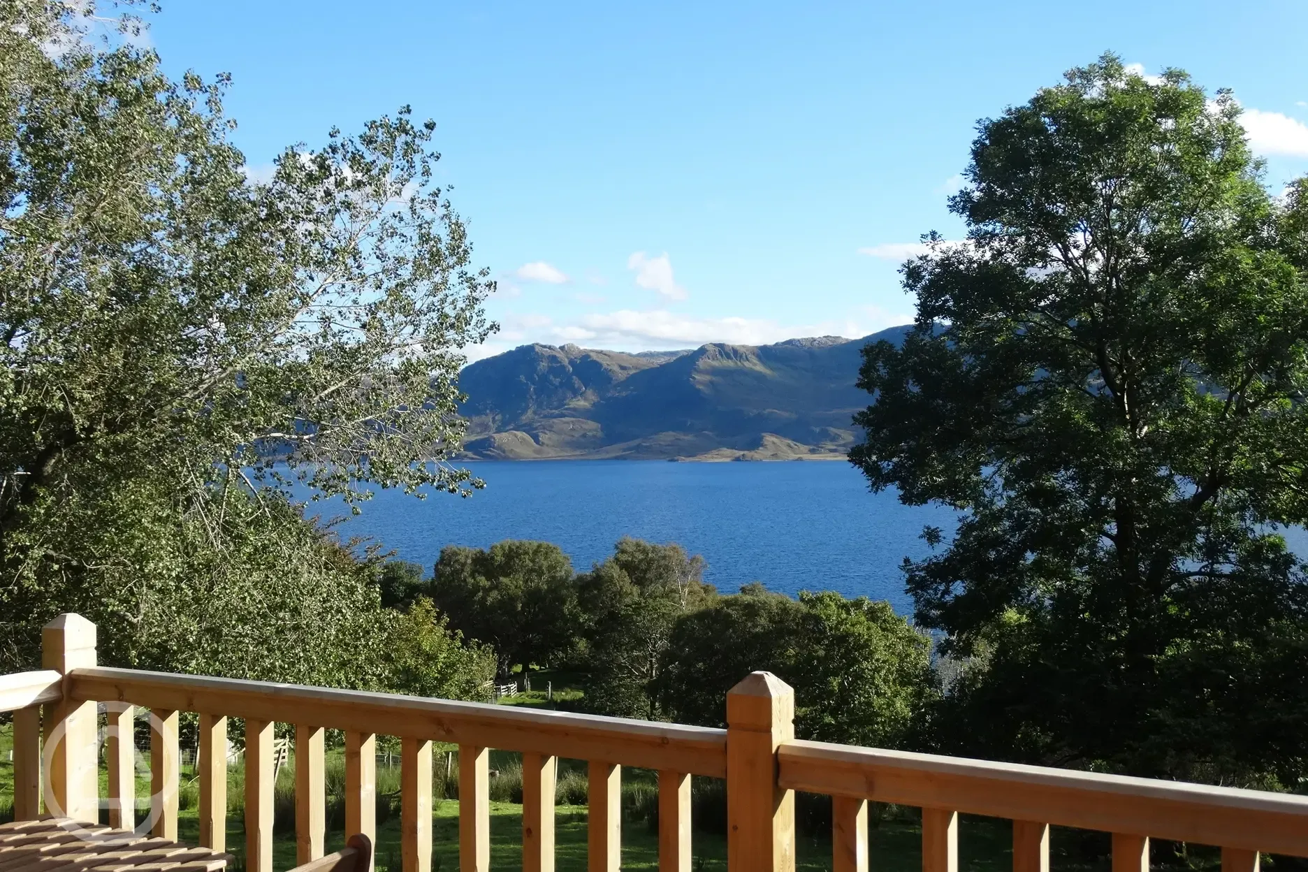 Wee Lodge glamping pod decking and views