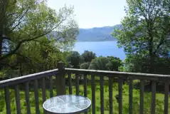 Wee Lodge glamping pod decking and views Wee Lodge glamping pod decking and views