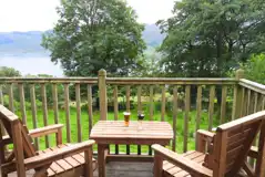 Wee Lodge glamping pod decking and views Wee Lodge glamping pod decking and views