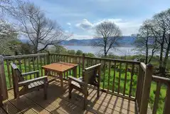 Wee Lodge glamping pod decking and views Wee Lodge glamping pod decking and views