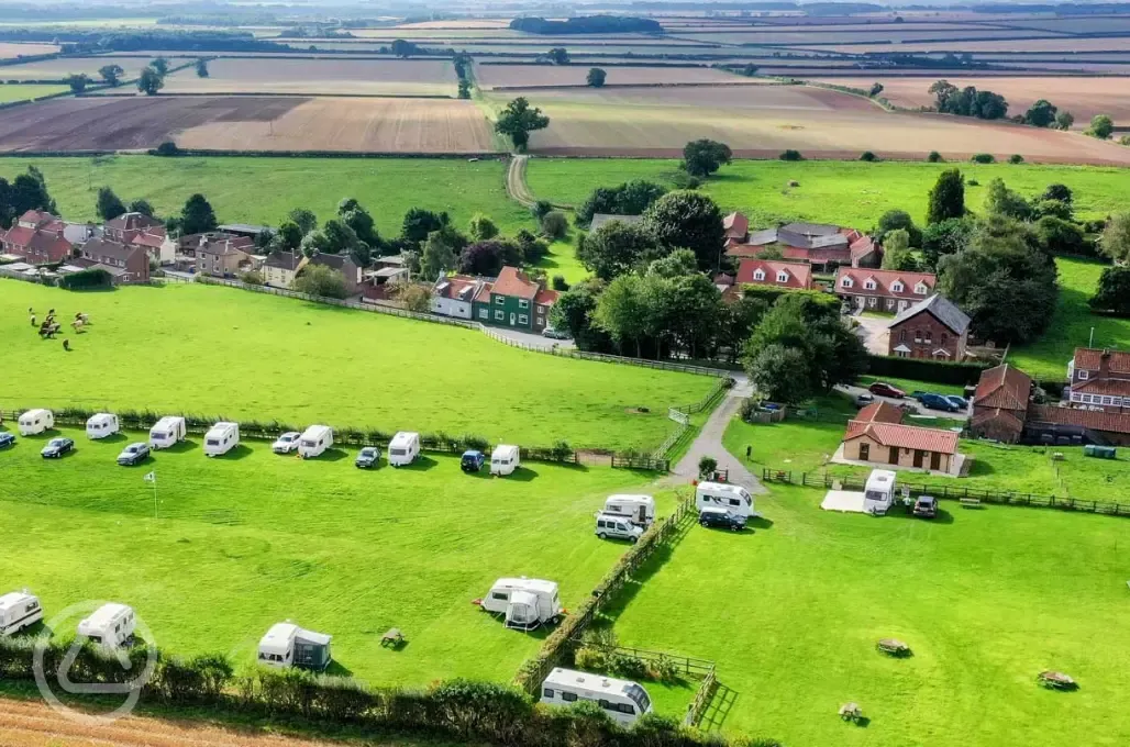 Aerial of the site Aerial of the site