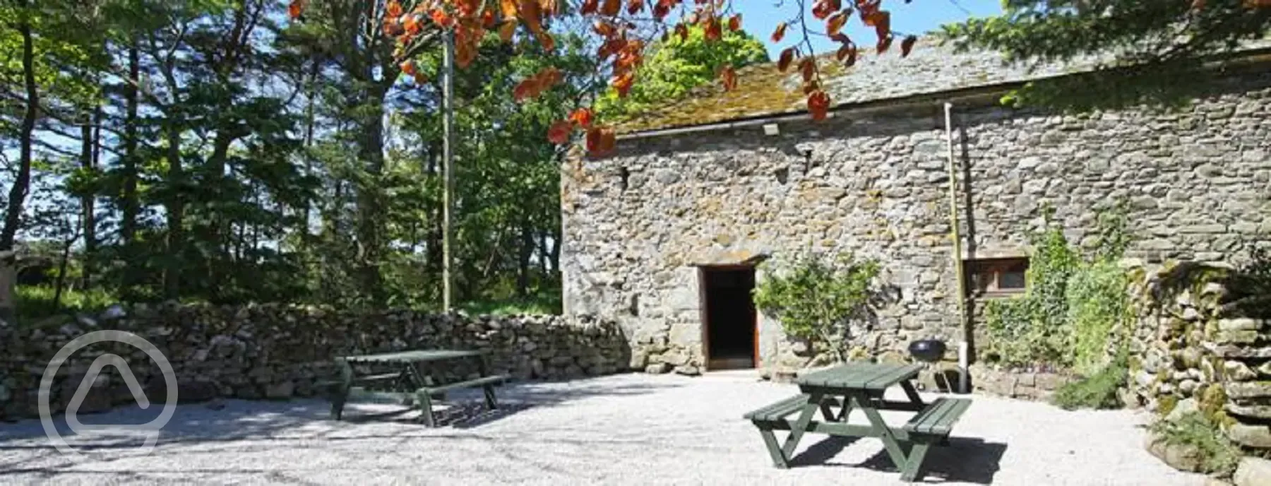 Exterior of the barn