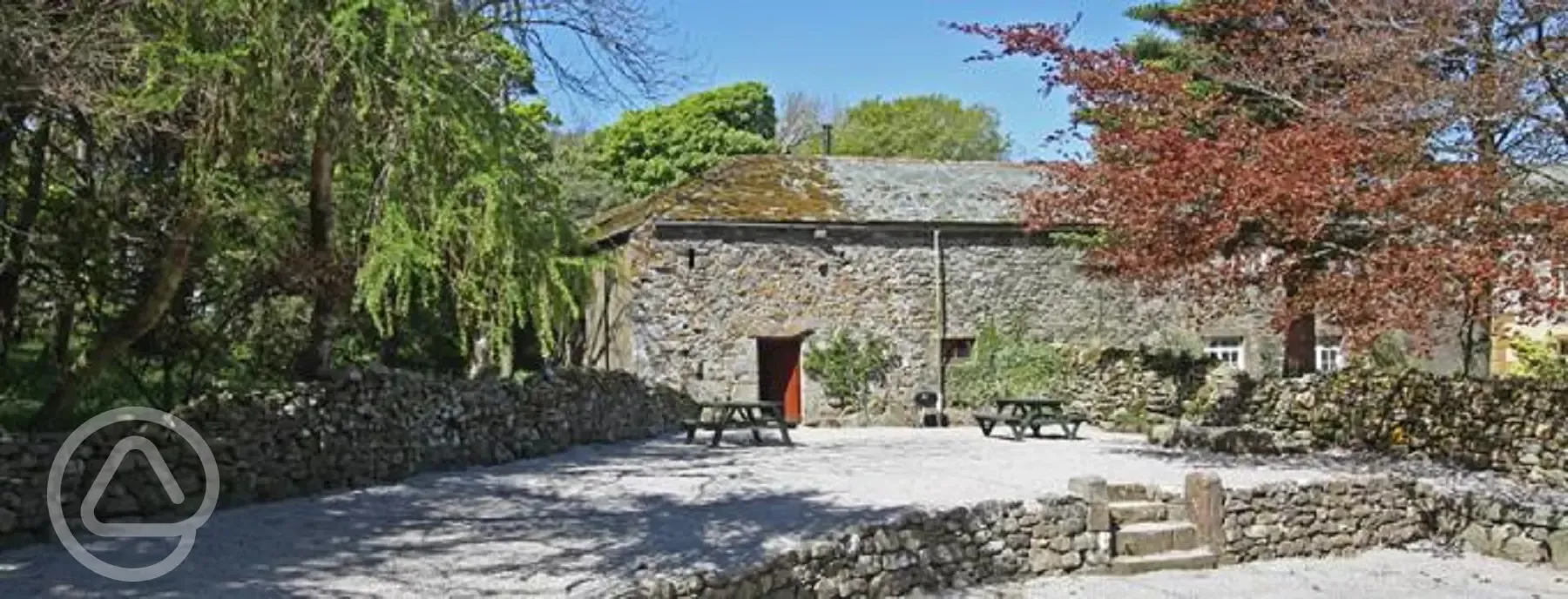 Exterior of the barn