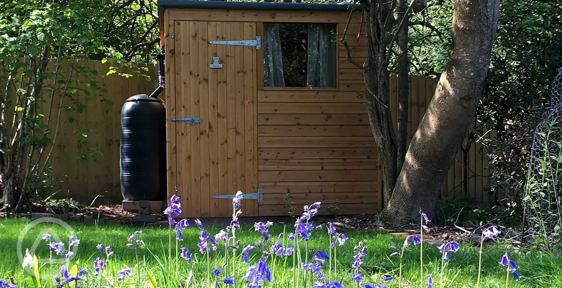 Shepherd's hut compost toilet