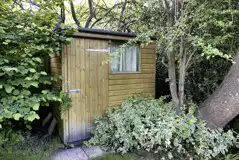 Shepherd's hut private compost loo