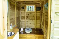 Gypsy caravan private compost loo