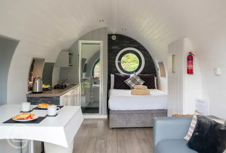 Glencoe glamping pod interior