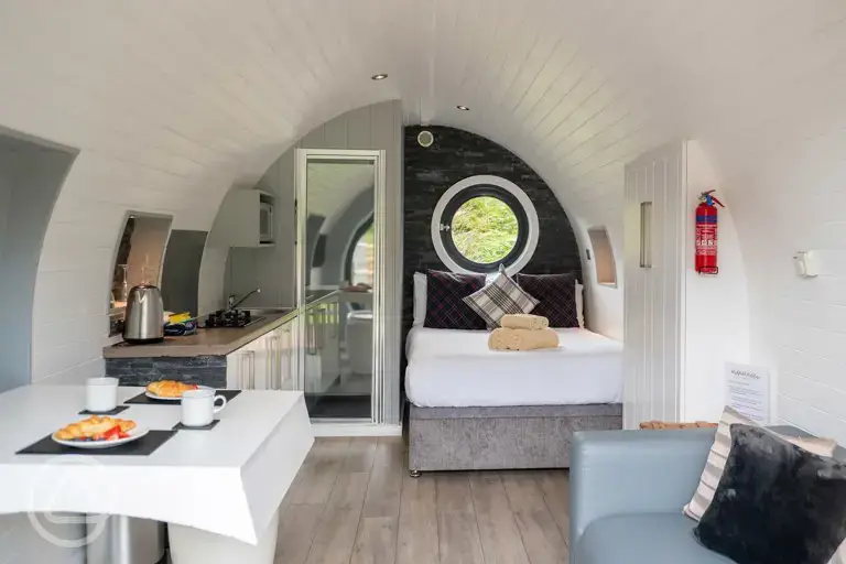 Glencoe glamping pod interior