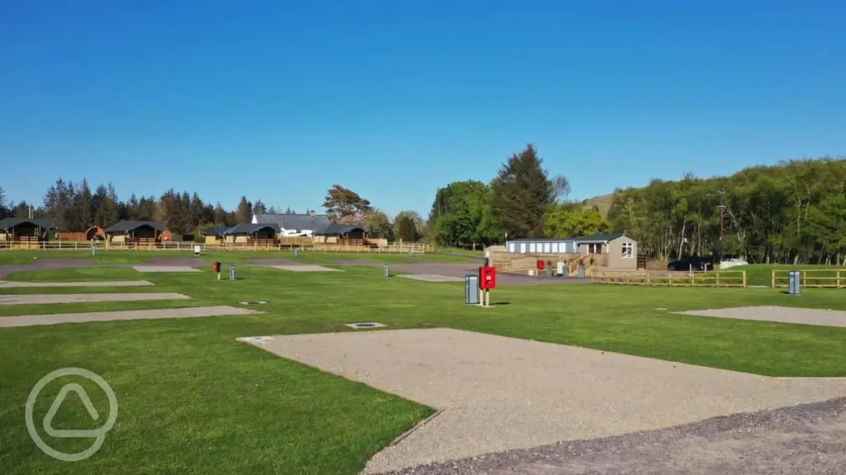 Electric hardstanding pitches with a 16 amp electric hook up