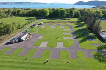 Aerial of the touring pitches