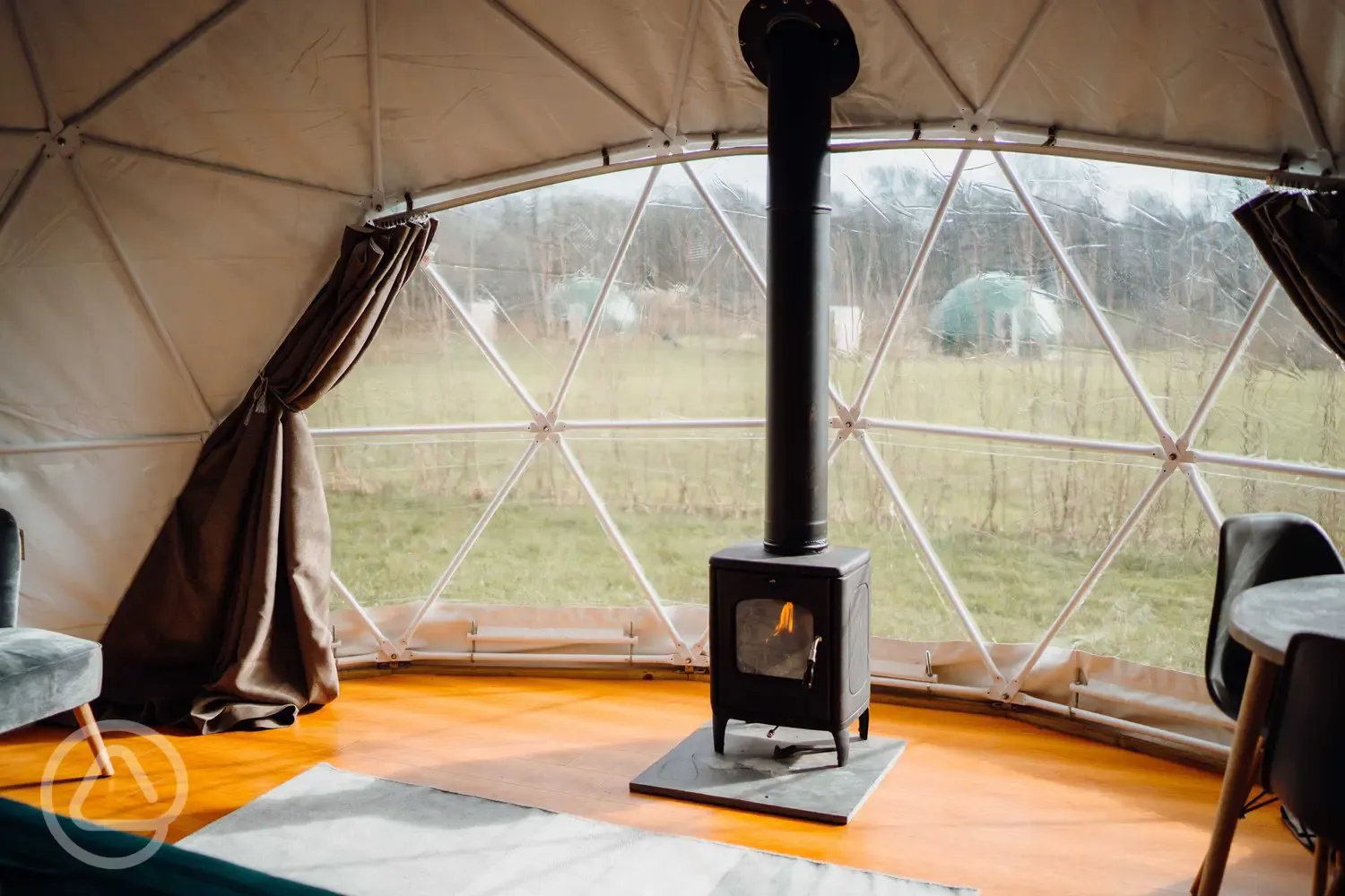 Cosy dome fireplace