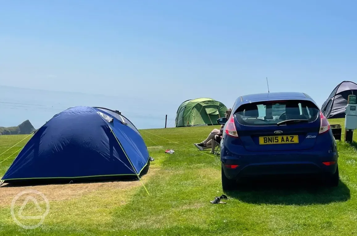 Partial sea view grass pitches