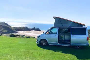Full sea view grass camping pitches