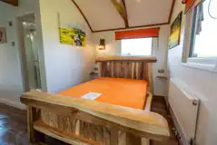 Woodland hut double bed and radiator (bring bedding)
