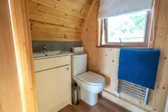 Alpaca pod ensuite with a toilet, hand basin and shower (bring towels)