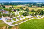 Aerial of Welltrough Hall Farm with countryside surroundings