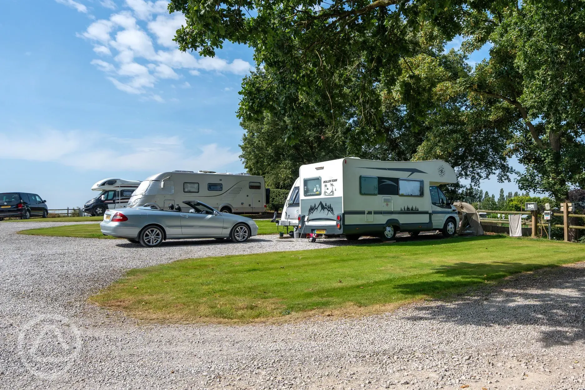 Fully serviced hardstanding pitches