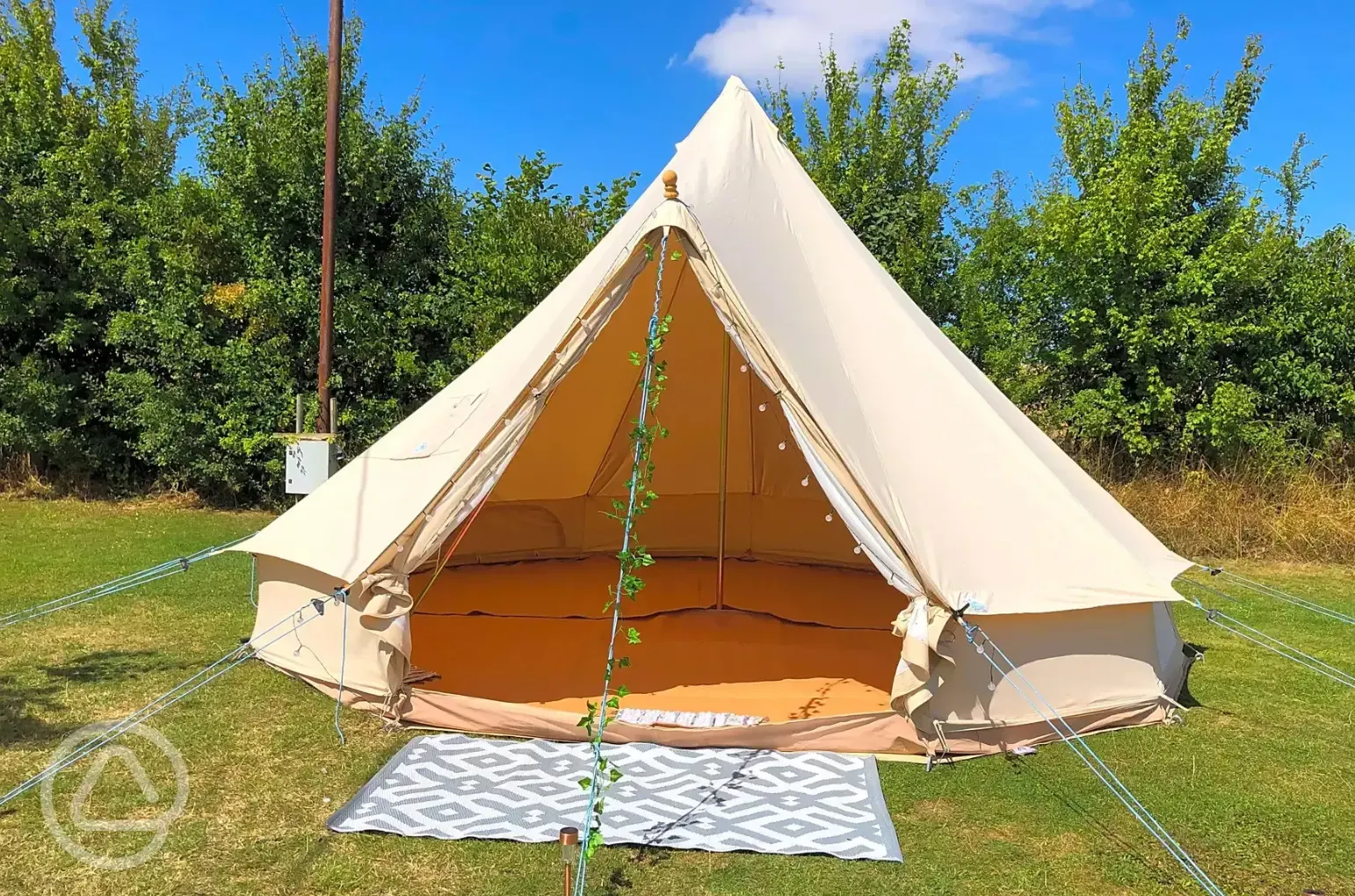 Unfurnished bell tent
