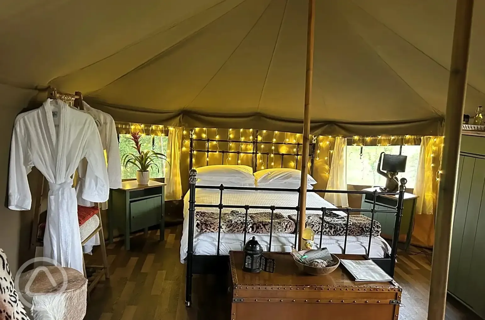 Safari tent interior
