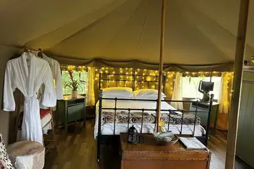 Safari tent interior