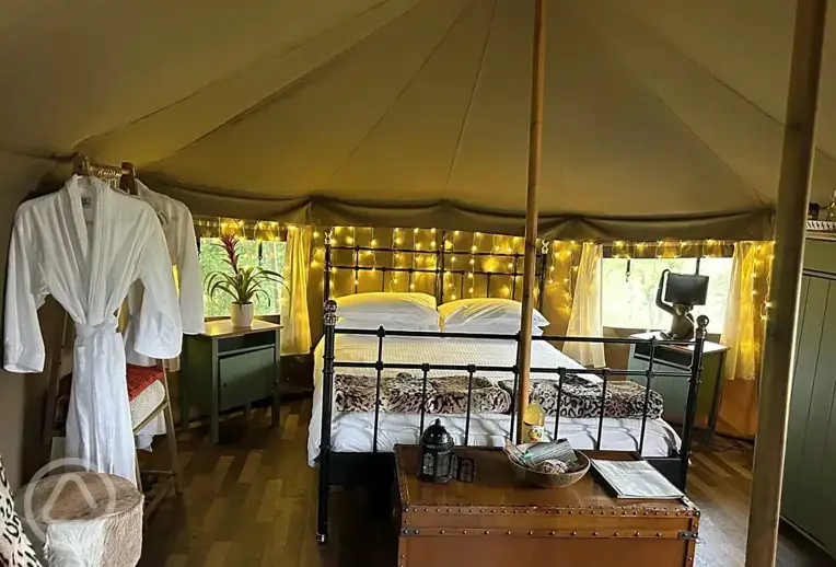 Safari tent interior