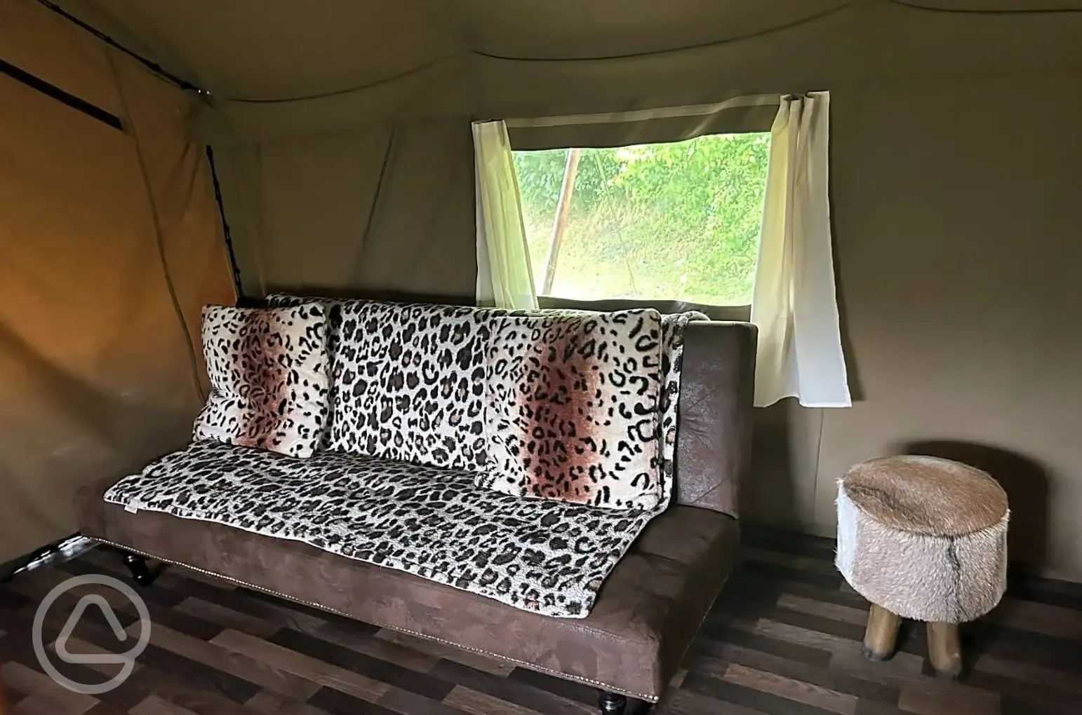 Safari tent interior
