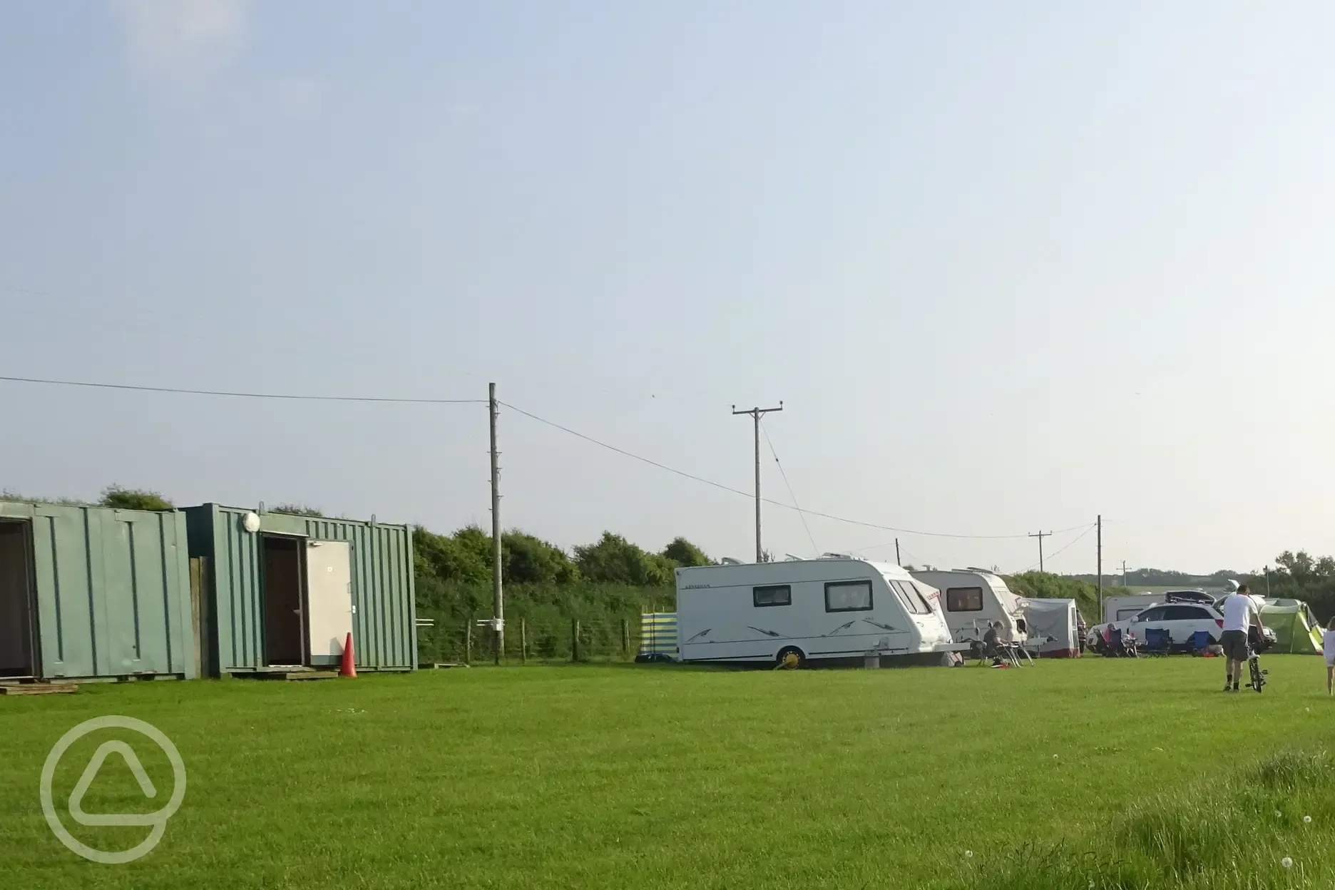 Campsite pitches and Toilet Blocks