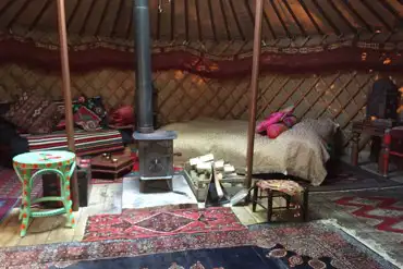 Interior of Kushti Yurt