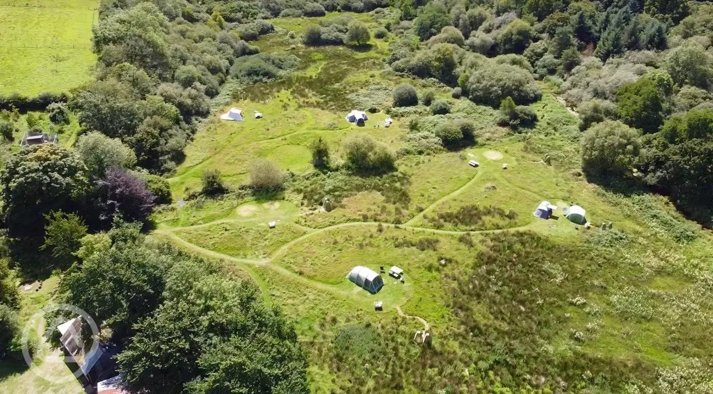 Aerial of the campsite