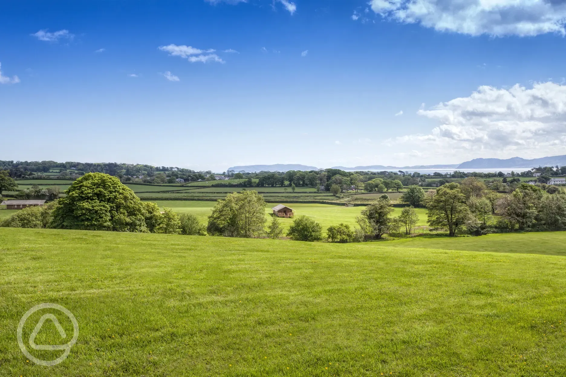 view across the fields