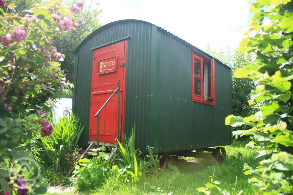 Shepherd's hut at Cotna Eco Retreat