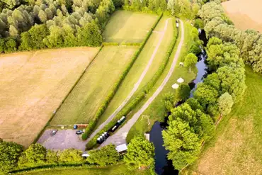 Aerial of Rushbanks Farm Caravan and Camping Site