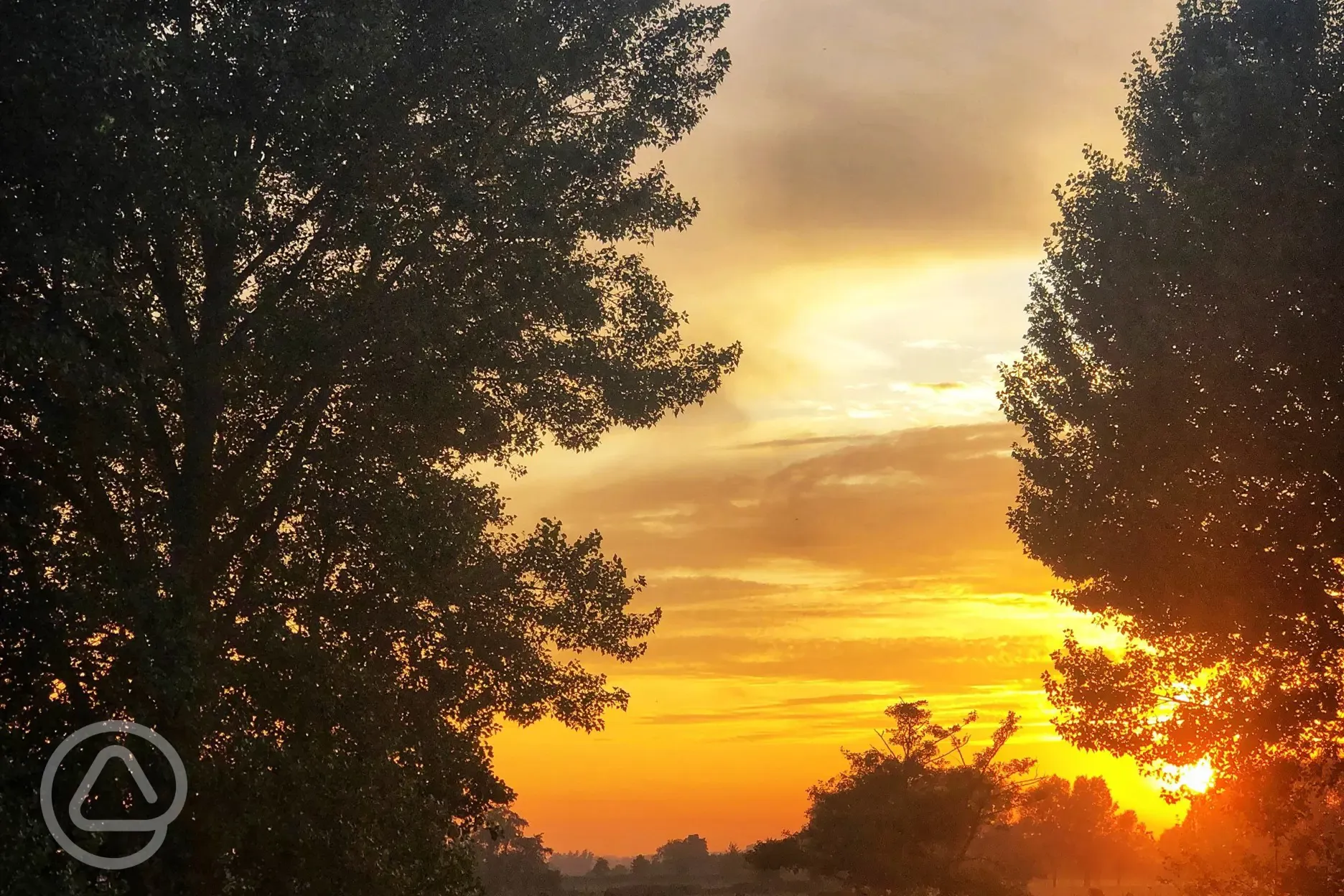 Sunset over the site