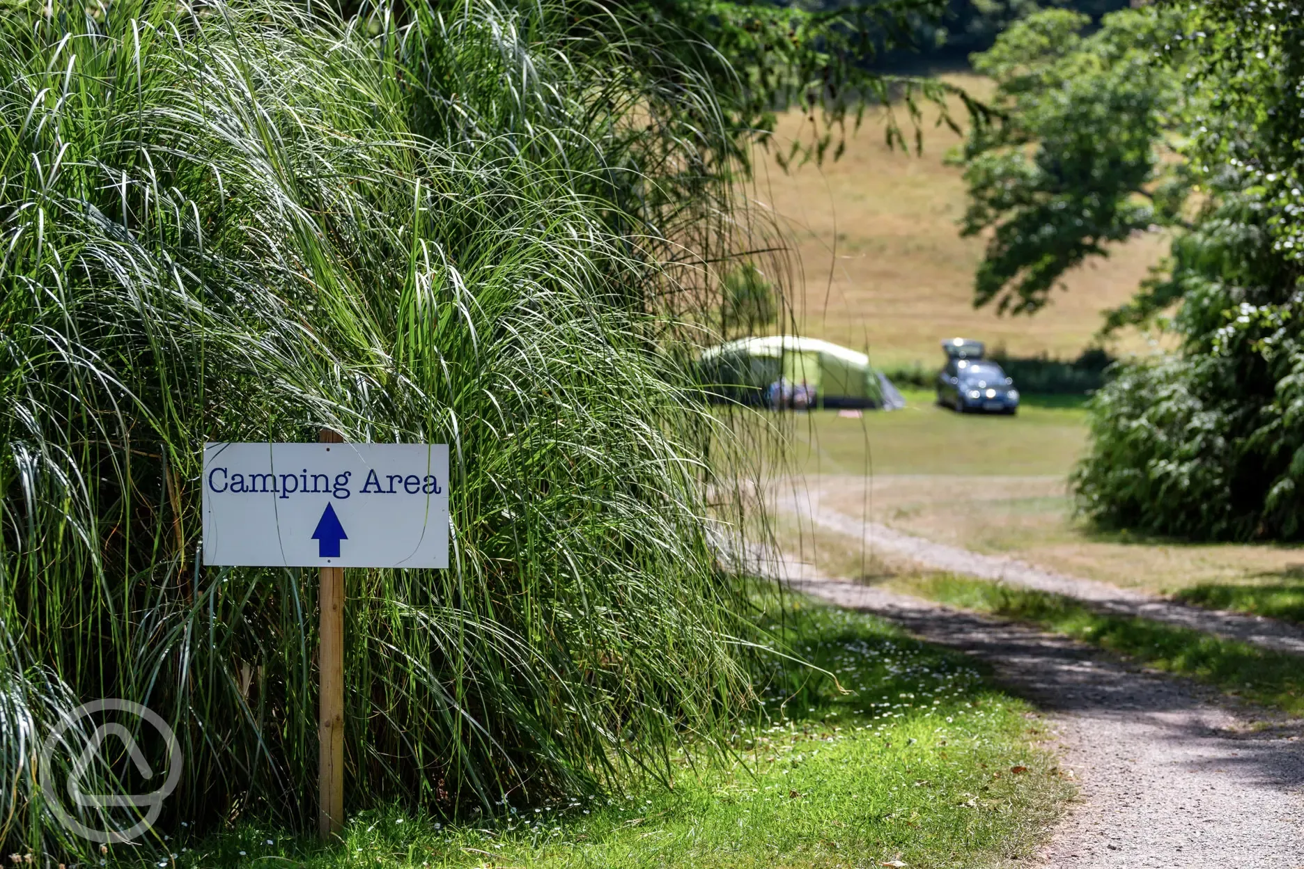 Entrance to the camping field
