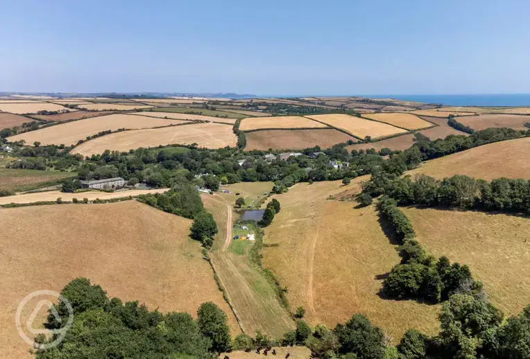 Aerial of the campsite