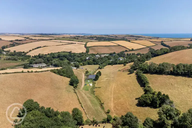 Aerial of the campsite
