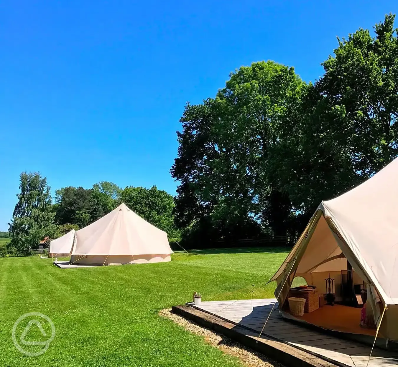 Two bell tents