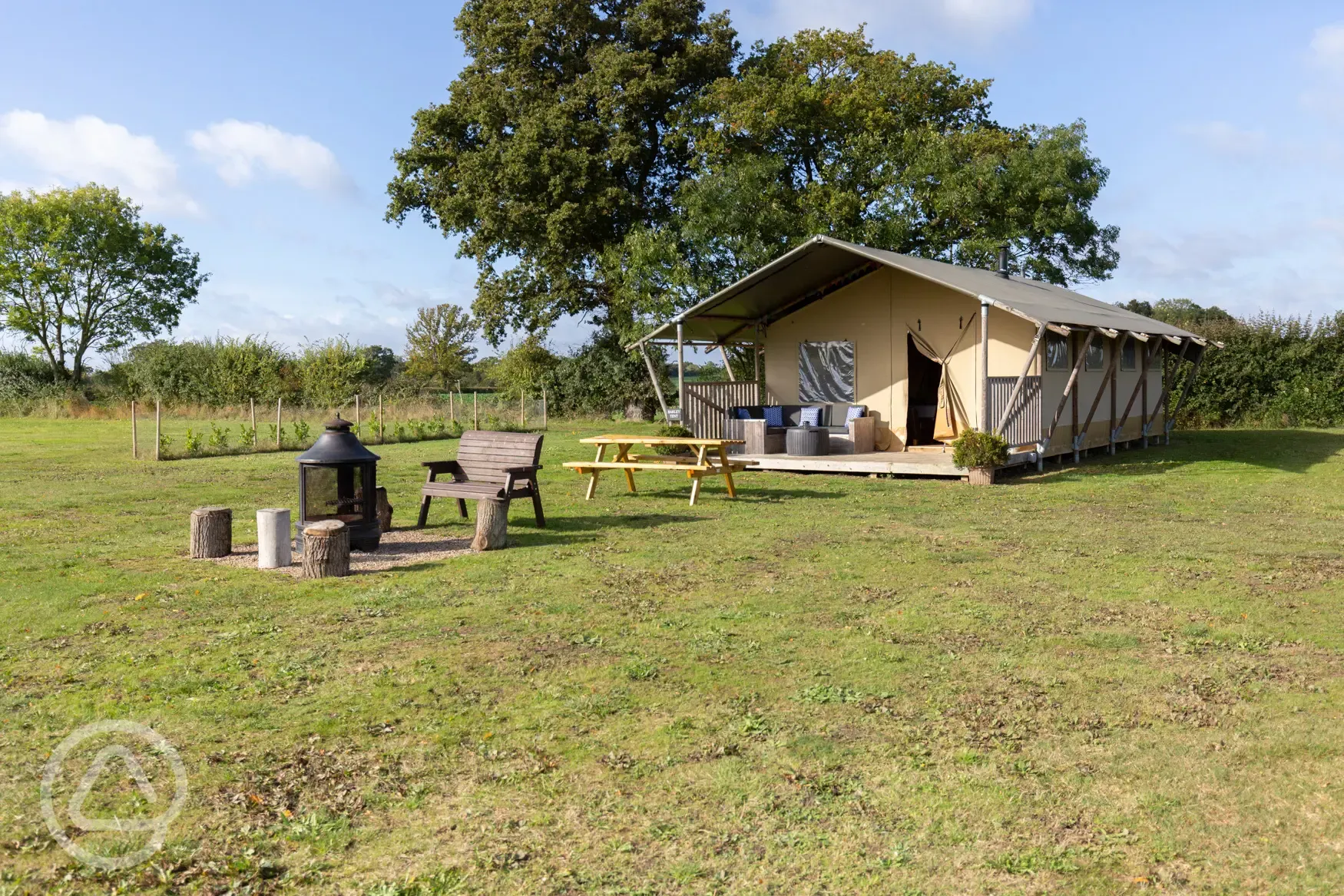 Luxury Safari Tent, where everything is already set up for your glamping holiday