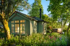 Summer Howf glamping cabin with optional wood-fired hot tub