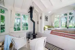 Summer Howf with a window double bed with bedding provided