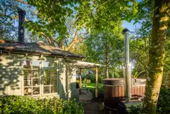 Summer Howf glamping cabin with optional wood-fired hot tub