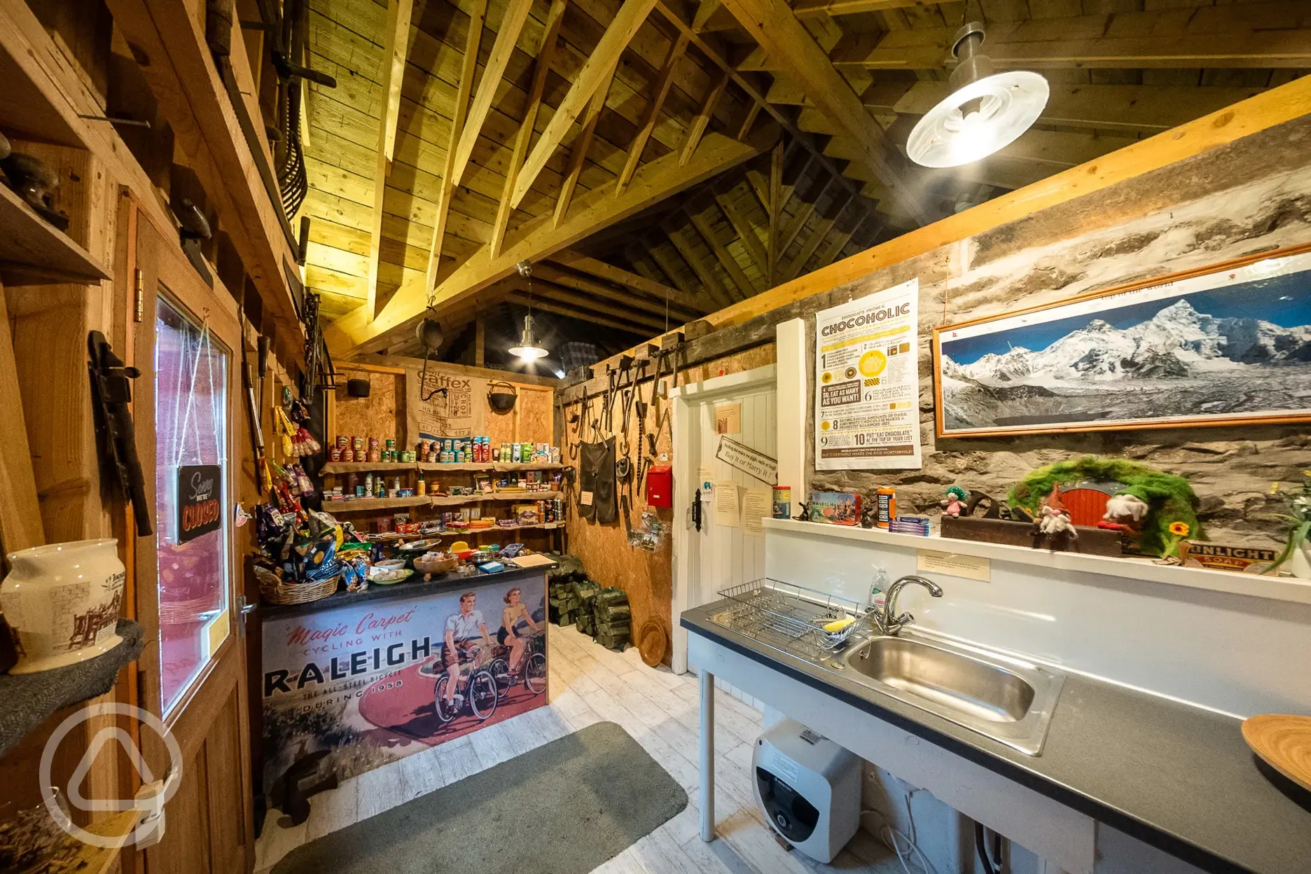 Shared Wash Howf with an honesty shop and equipped kitchen