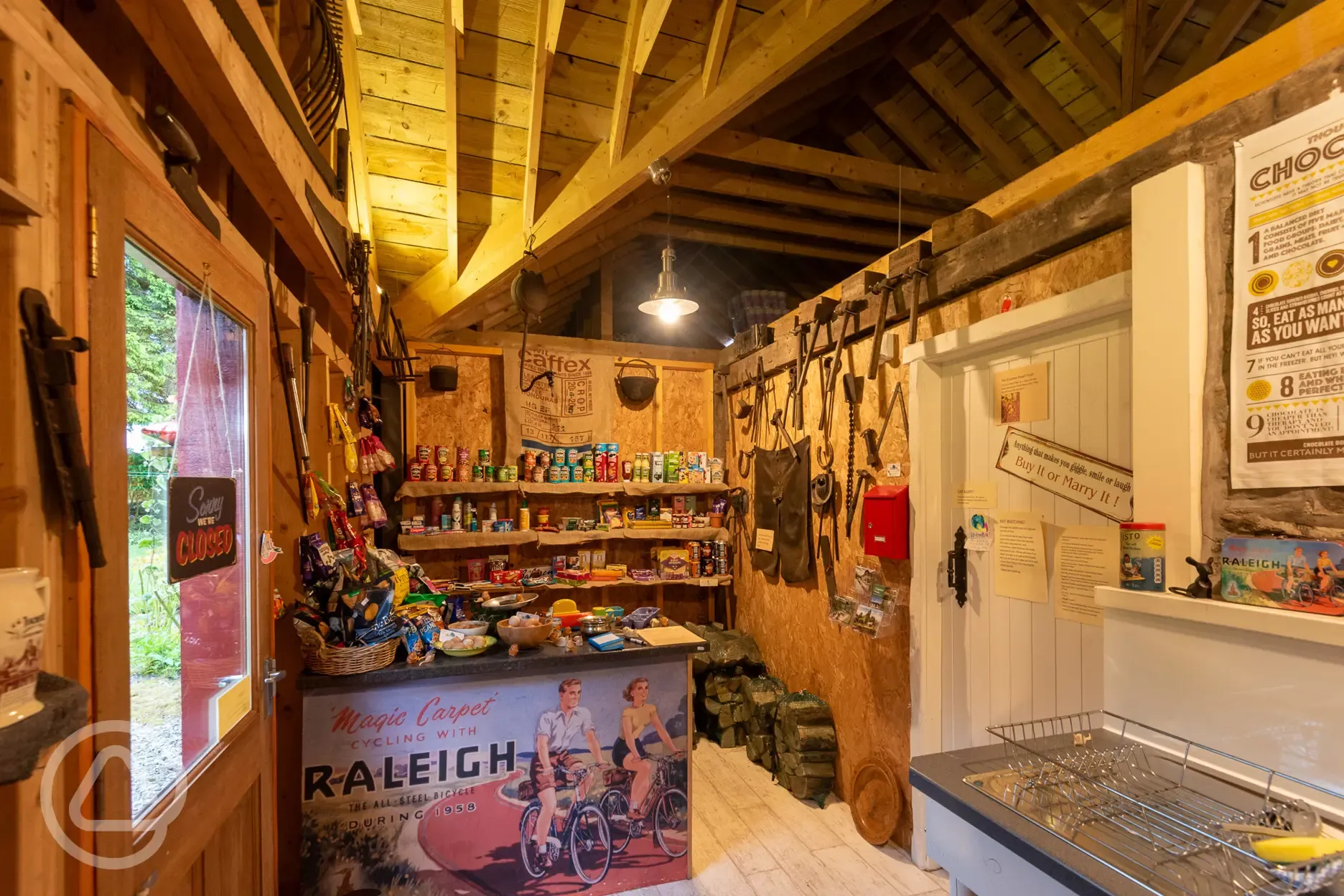 Shared Wash Howf with an honesty shop and equipped kitchen