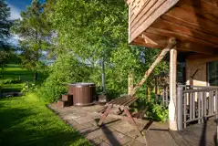 Wee Tree Howf Treehouse with an optional wood-fired hot tub