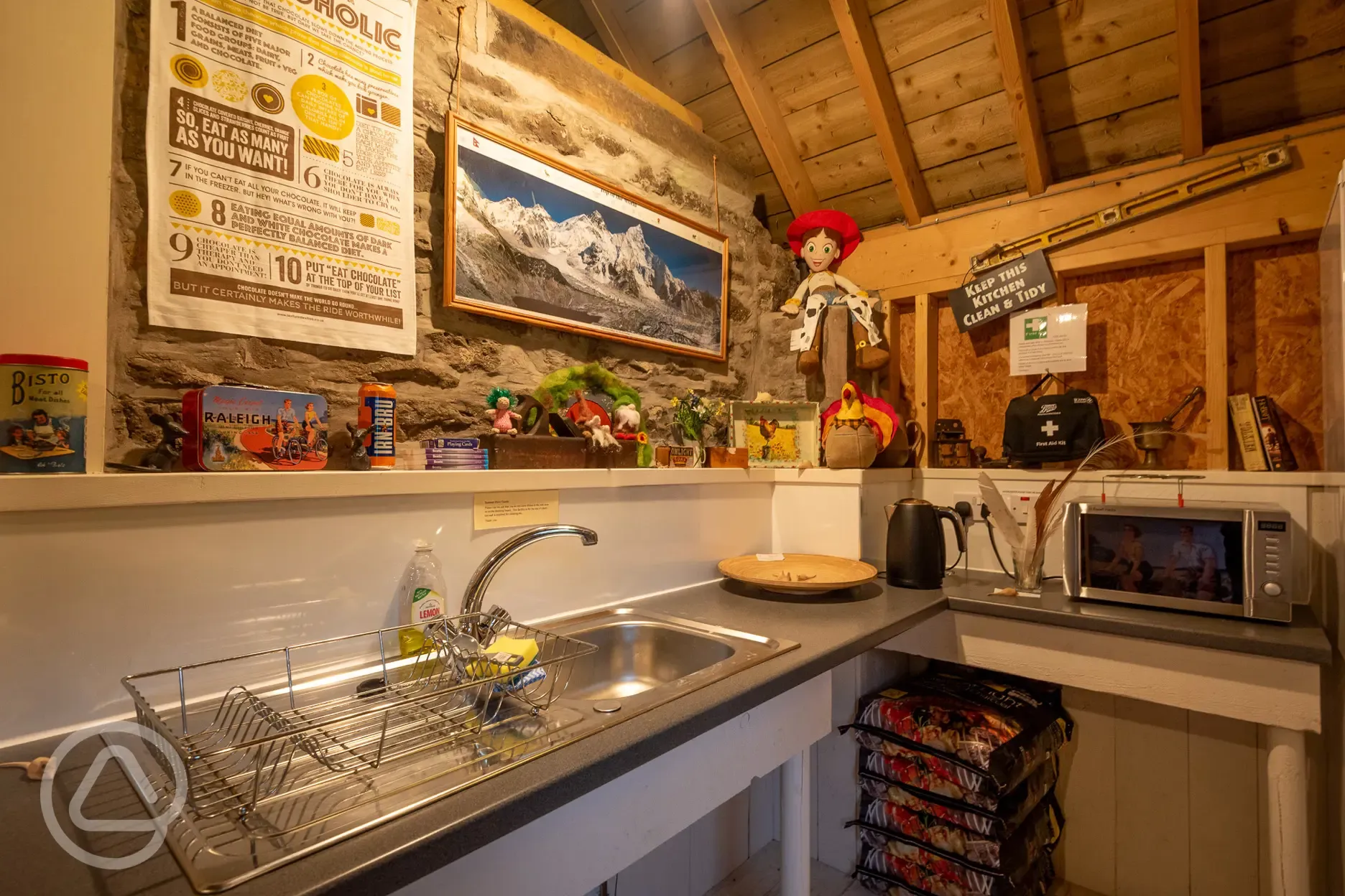 Shared Wash Howf with an honesty shop and equipped kitchen