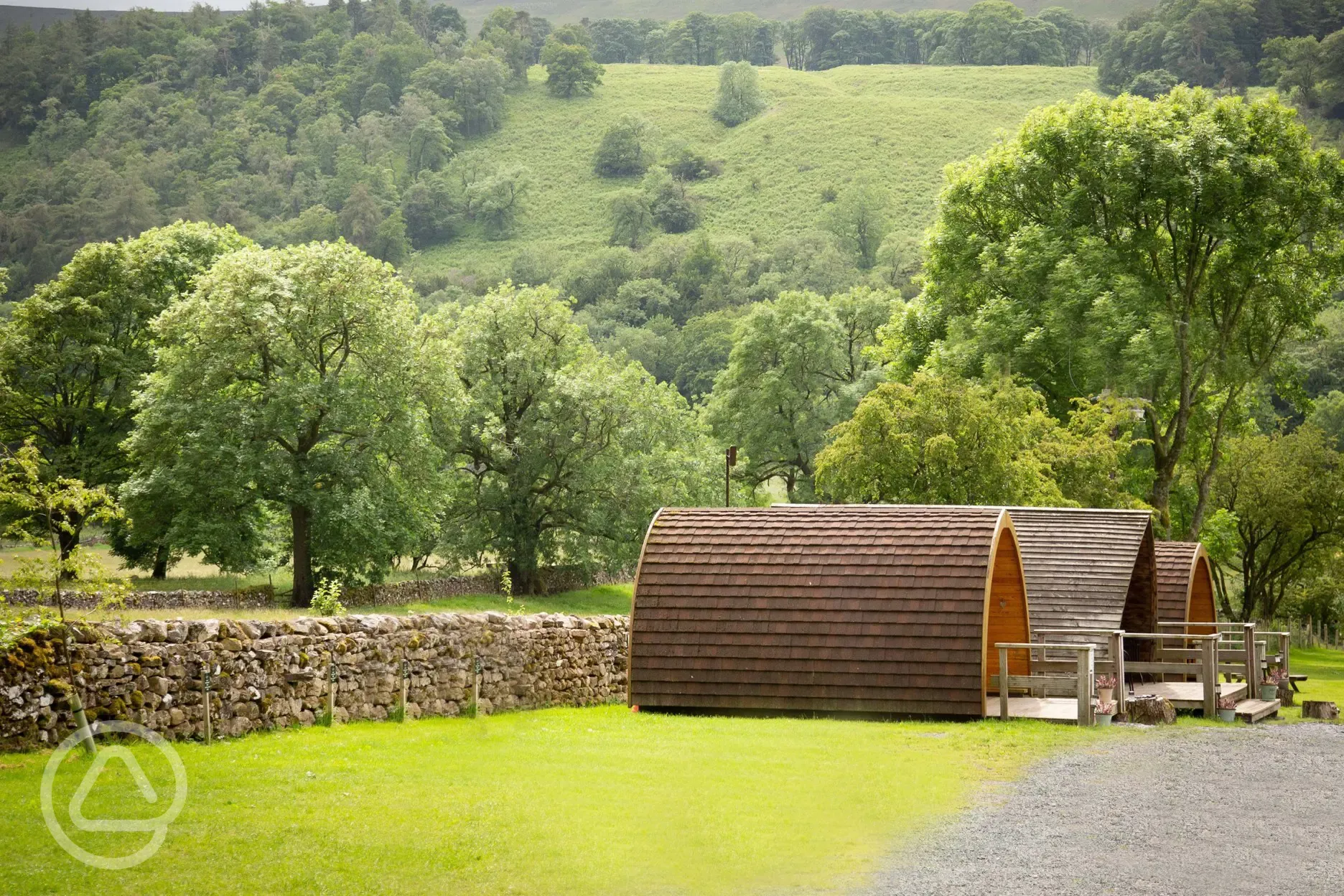 Camping pods at Buckden